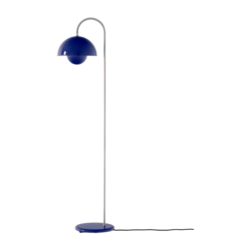 Lampadaire en acier bleu cobalt 122cm Flowerpot VP12 - &tradition