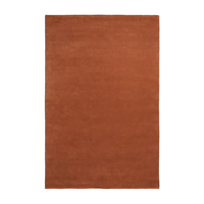 Tapis rectangulaire tufté en laine marron rouge 200x300cm Stille - Ferm Living