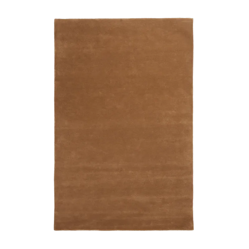 Tapis rectangulaire tufté en laine toffee 160x250cm Stille - Ferm Living