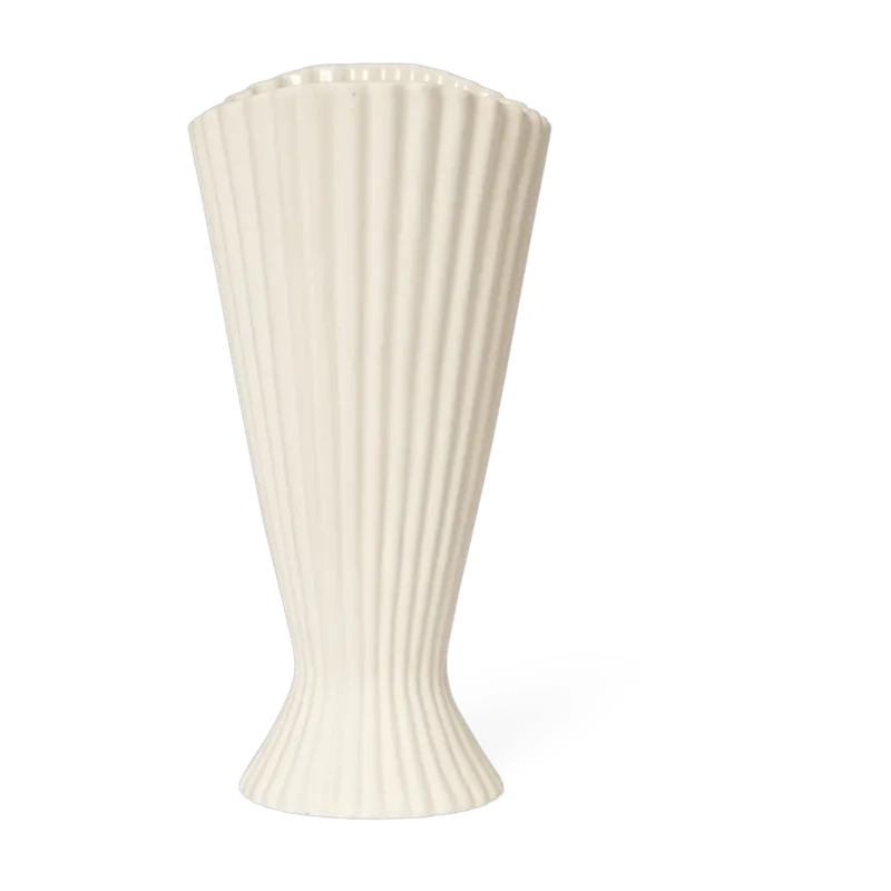 Vase en grès blanc cassé 23cm Fountain - Ferm Living
