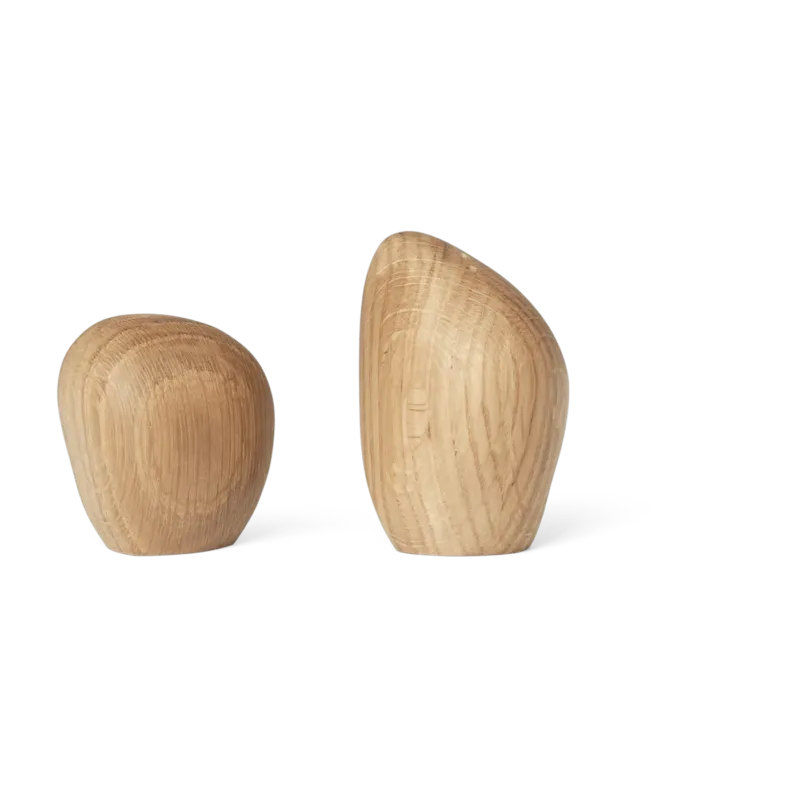 Salière et poivrier en chêne massif Cairn - Ferm Living