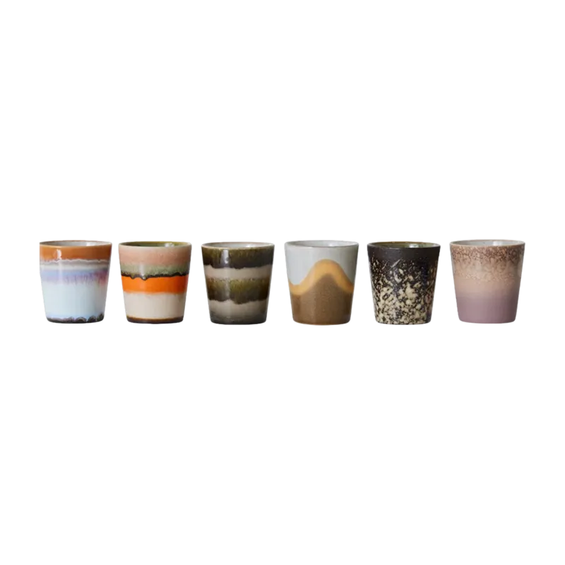 Tasses à café Elements (lot de 6) - HKLIVING