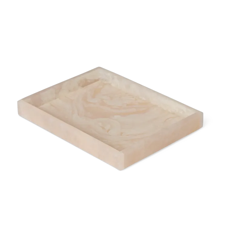 Plateau en résine rose 15x10x2,5cm Mist - Ferm living