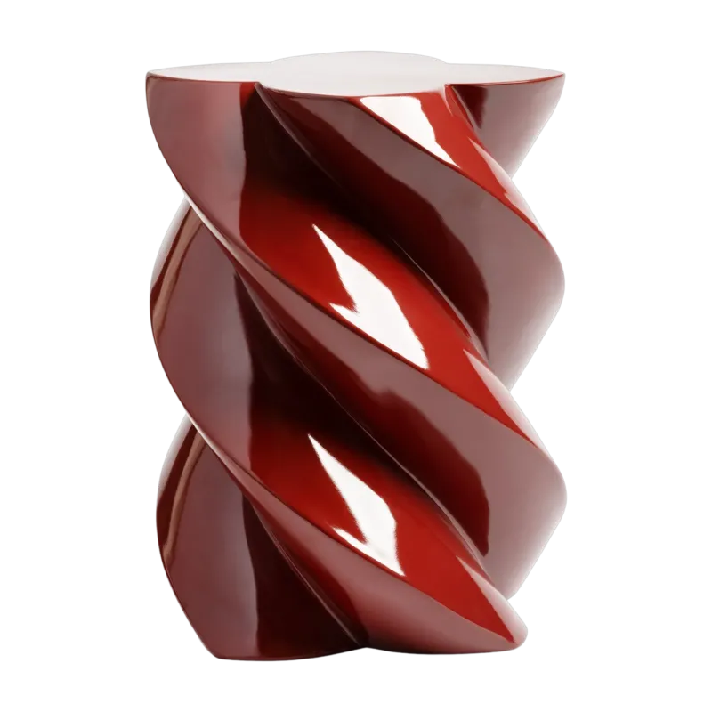 Table d'appoint en fibre de verre bordaux 29x39,5cm Guimauve - &Klevering