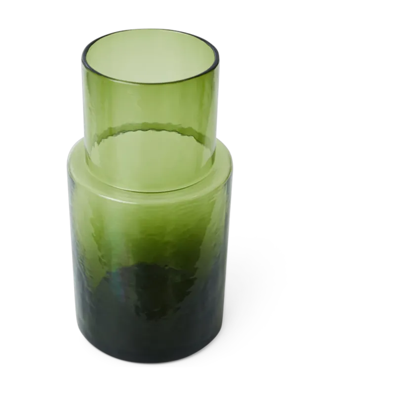 Carafe en verre vert 18cm Tube - HKLIVING