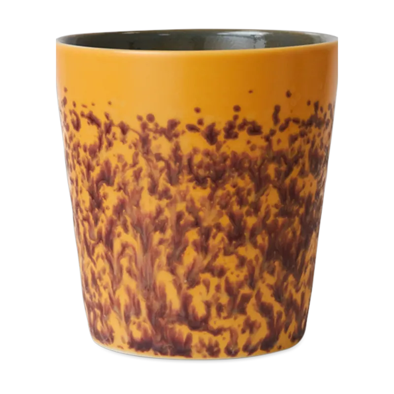 Tasse à café en grès orange 8cm Bay - HKLIVING