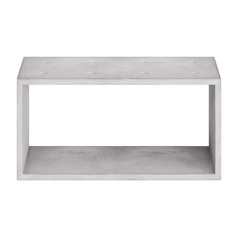 Module de rangement rectangulaire en béton 74,5cm Dice 745 - Lyon Béton