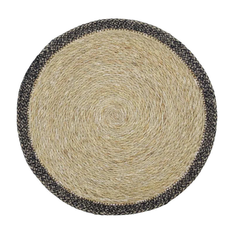 Set de table en jonc de mer et jute noir et naturel Hdspace- House Doctor
