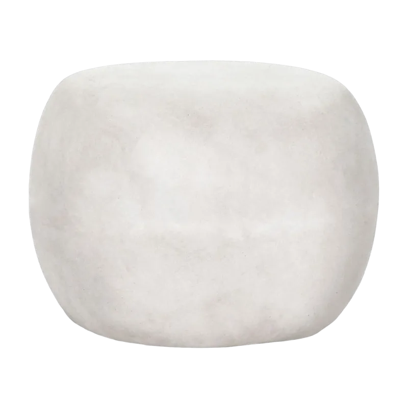 Table basse en fibre d'argile blanche 48x46X35,5cm Pebble - Pomax