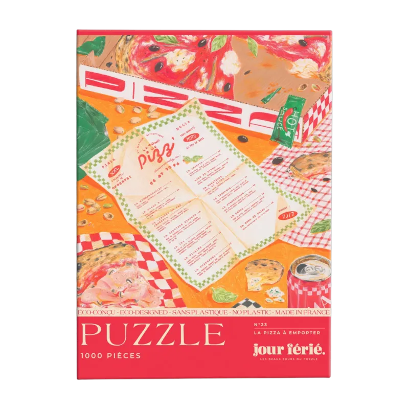 Puzzle 1000 pièces La pizza à emporter - Jour Férié