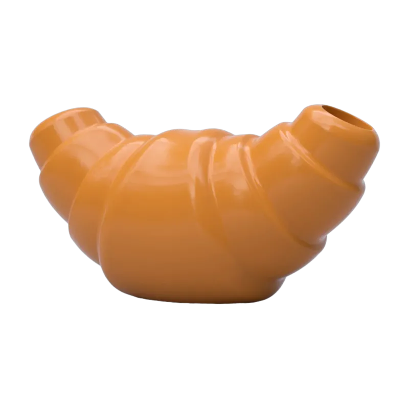 Vase en céramique marron 23x12x13cm Croissant - Fluid Market