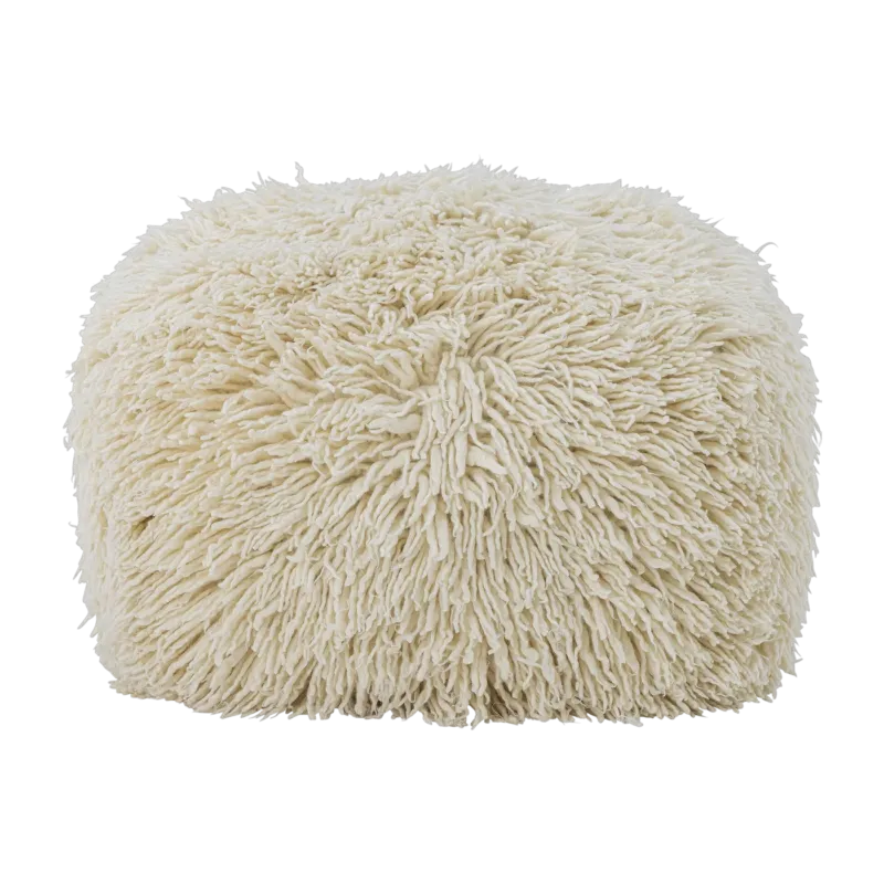 Pouf en laine naturelle 80x45x80cm Lomba - Bloomingville