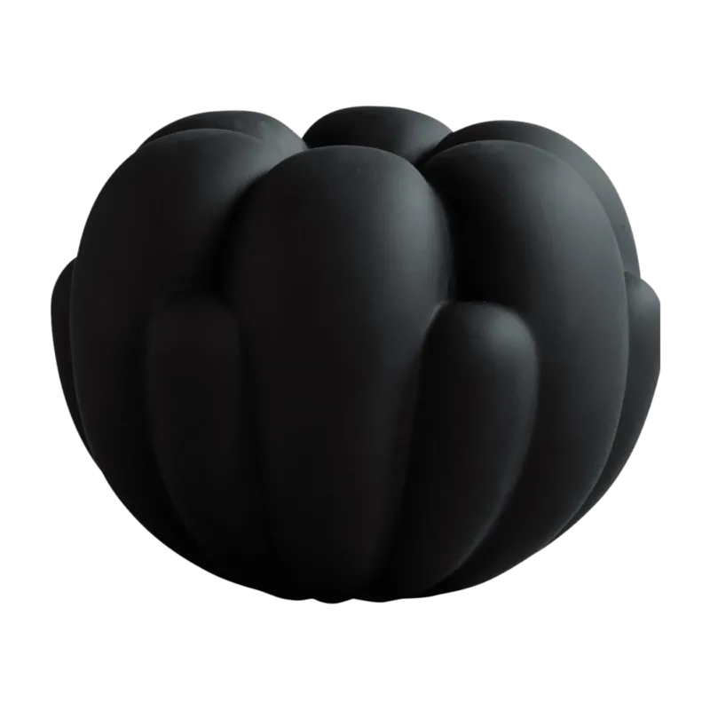 Petit vase en céramique noir 24x18cm Bloom - 101 Copenhagen