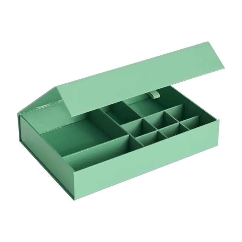 Coffret à bijoux vert émeraude 23,2x16,1x4,6cm - HAY