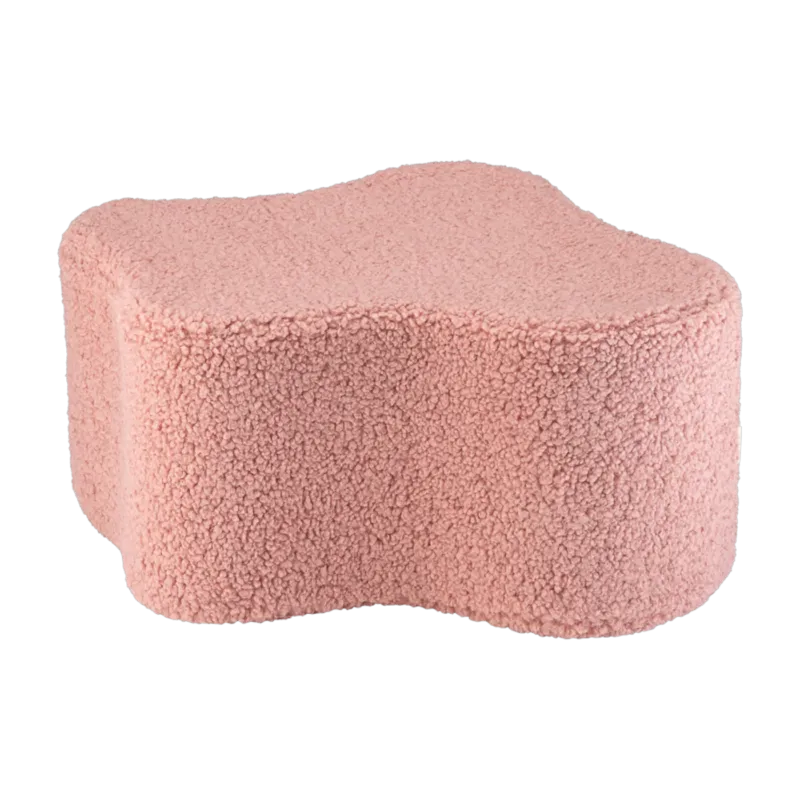 Pouf nuage en sherpa bouclé rose 25x39,5cm Cloud pouffe - Wigiwama