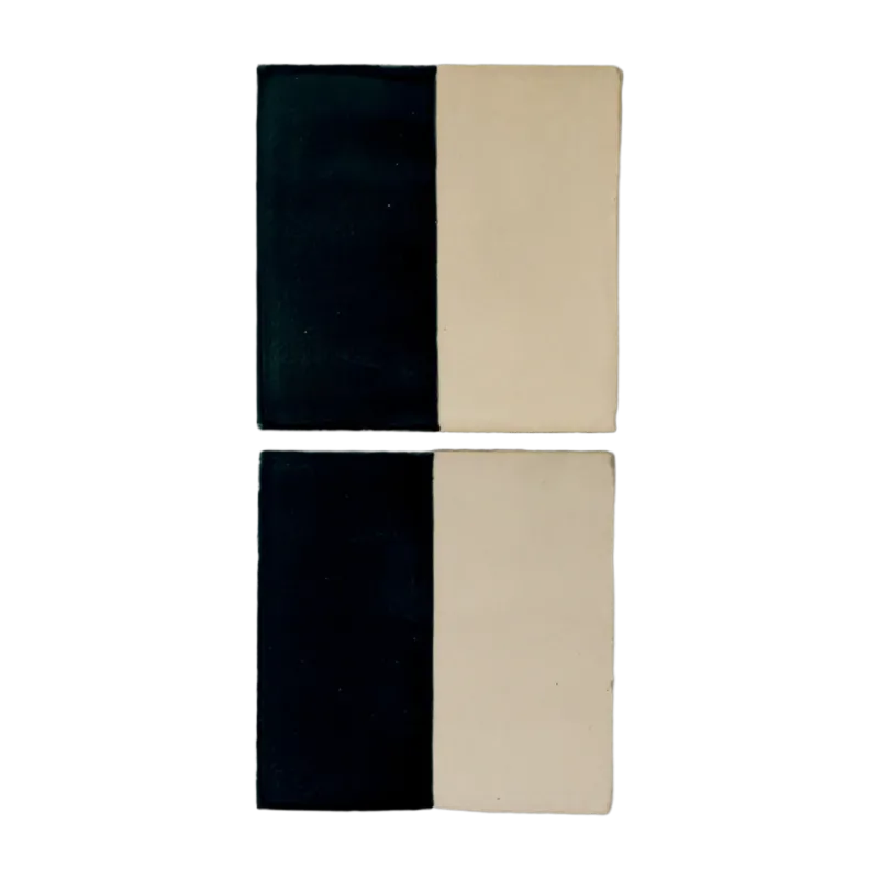 Applique murales en céramique noire 29x14cm Tiles Line - Violaine d'Harcourt