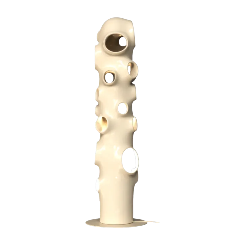 Lampadaire ajourée en céramique beige 30x100,3cm Bulle - Pols Potten