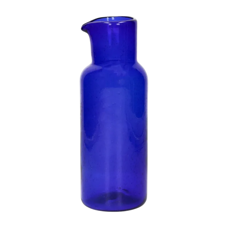 Carafe en verre bleu 8,5x24,5cm Vico - Pomax