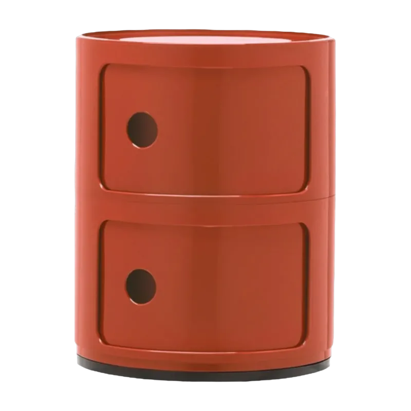 Table de chevet ambre 2 tiroirs Componibili - Kartell