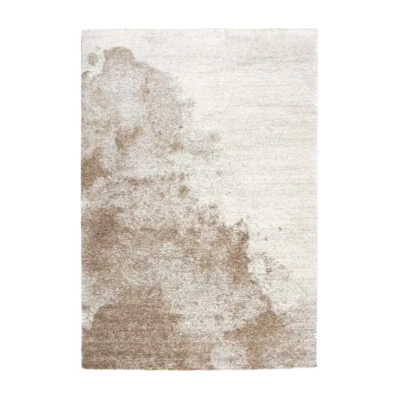 Tapis rectangulaire en laine ocre 200x290cm Ecume - Edito