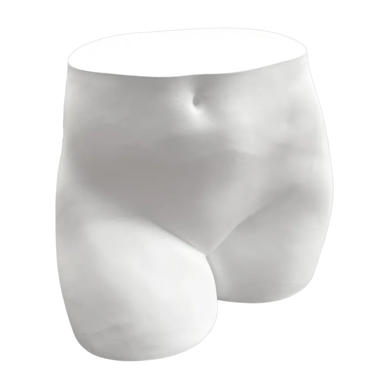 Table d'appoint femme en ciment blanc 50x37x45cm Piece of me - Seletti
