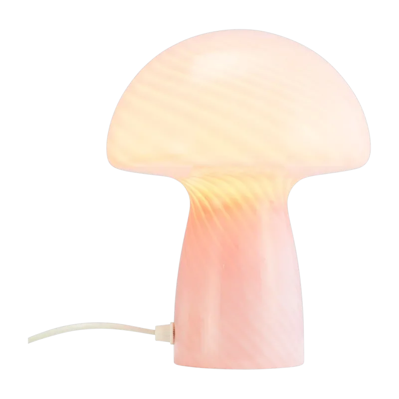 Lampe à poser en verre rose champignon 18x23cm Jenny - Dyberg larsen