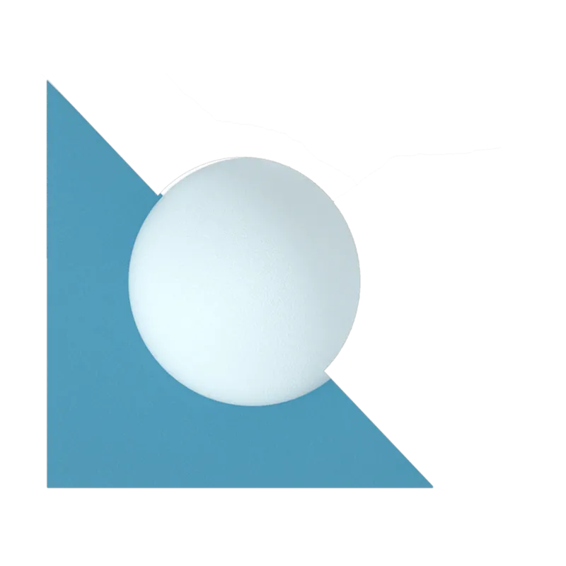 Applique murale triangulaire en verre opalin et acier scandi blue 28cm Candy - Swedish Ninja