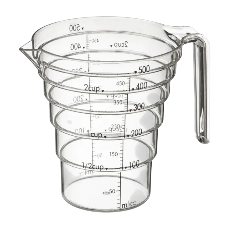 Gobelet gradué 500ml en plastique transparent 14,5x11x12cm - Yamazaki