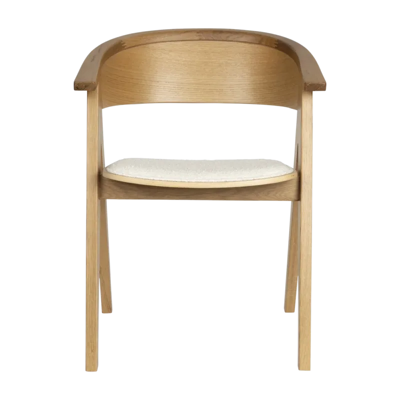 Chaise avec accoudoirs en chêne naturel 79cm NDSM - Zuiver