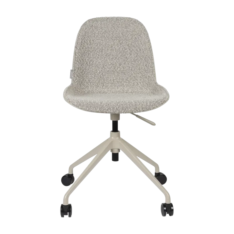 Chaise de bureau sans accoudoirs en aluminium et polypropylène taupe 84,4cm Albert Kuip - Zuiver