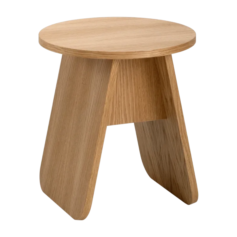 Table d'appoint ronde en bois de chêne huilé 40x43cm Momoko - EMKO