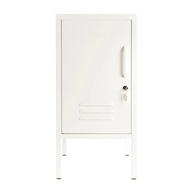 Casier gauche en acier blanc craie 35x46x72cm The Shorty - Mustard Made