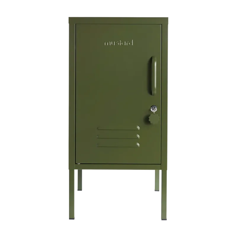 Casier gauche en acier vert olive 35x46x72cm The Shorty - Mustard Made