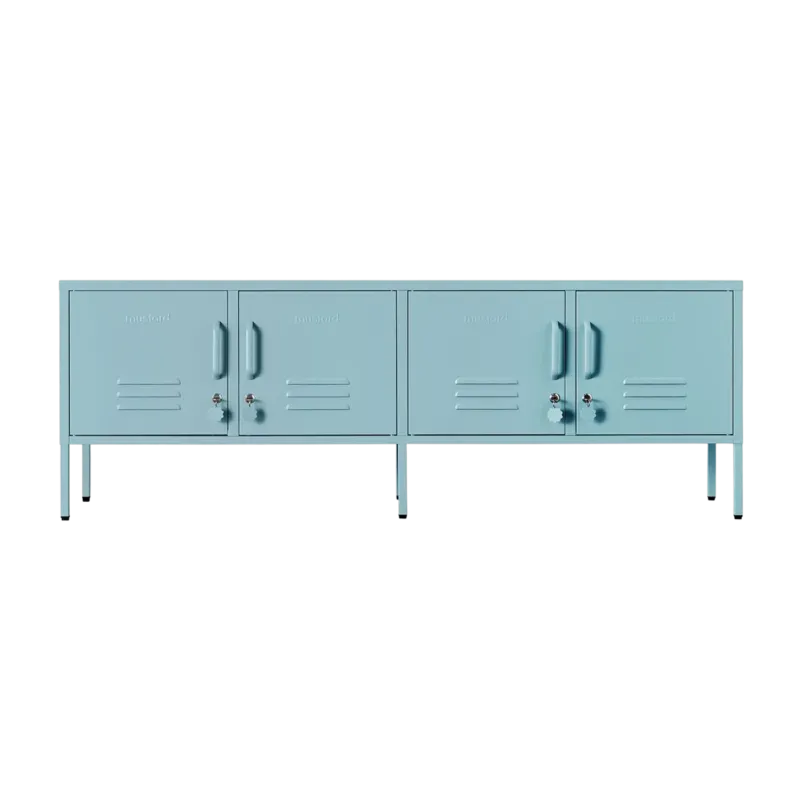 Meuble tv en acier bleu océan 162x40x57cm The Standard - Mustard Made
