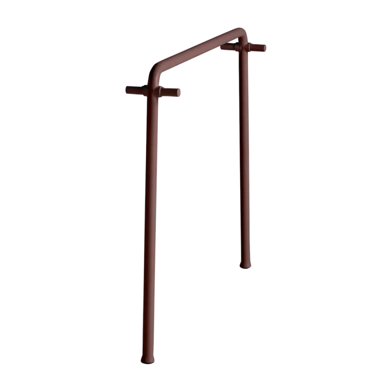 Pied central pour banc de jardin en acier peint bordeaux Palissade - HAY
