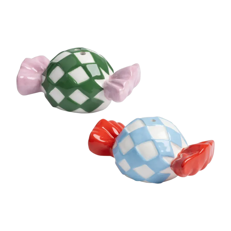 Salière et poivrière en dolomite bonbons 7,5x4,5x4cm - &Klevering