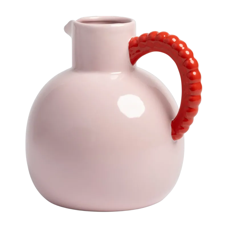 Pichet en grès perle rose 20,5cm - &Klevering