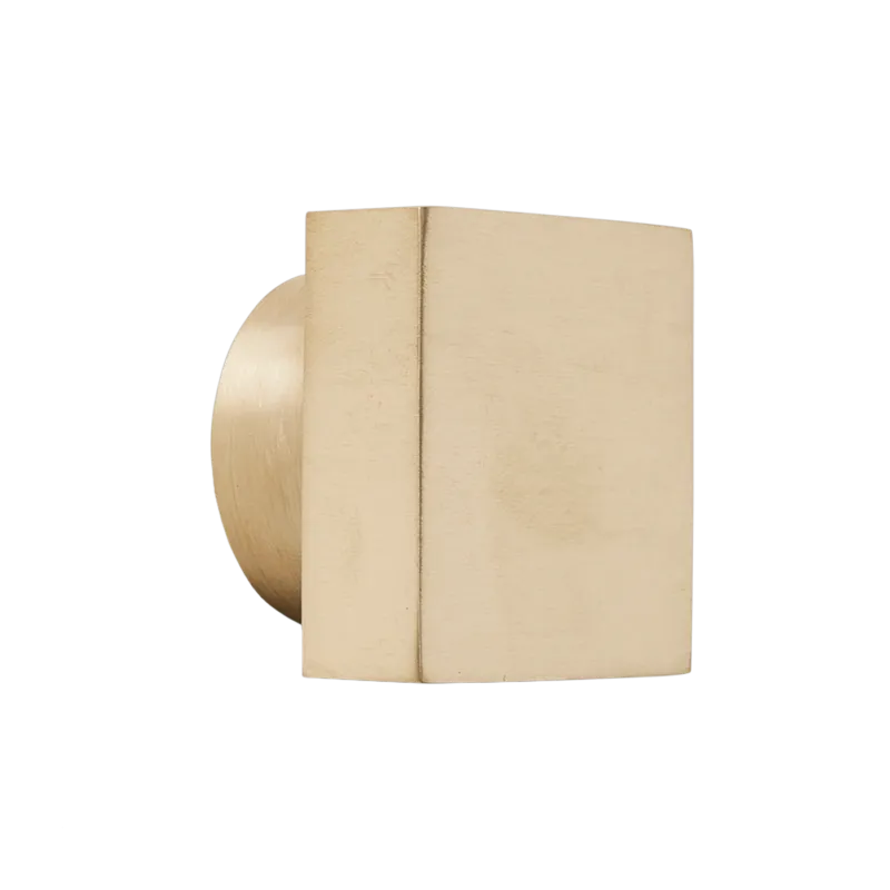 Crochet carré en laiton massif poli mat 4,5cm - Ferm Living
