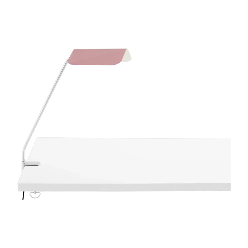 Lampe de bureau rose à pince Apex - HAY