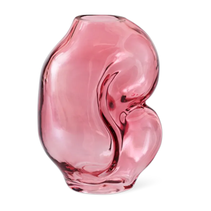 Petit vase en verre Gleam Rose - HKLIVING