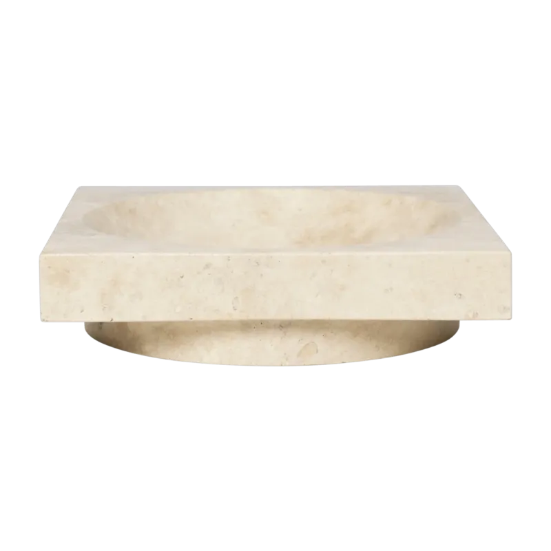 Vide-poche en travertin beige 27x7cm Hew - Ferm living