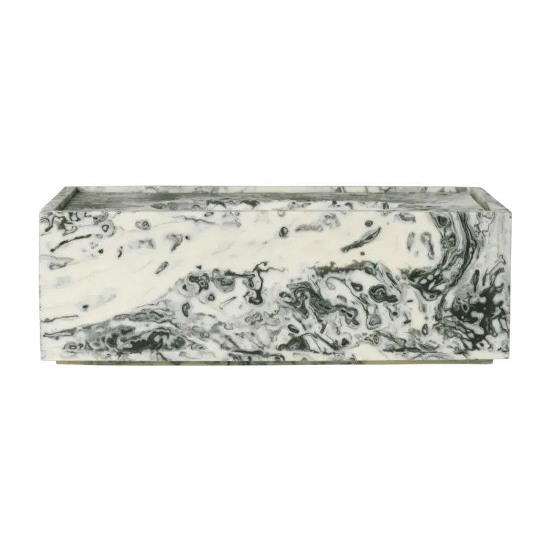 Boite à mouchoir en résine off white 21x12x7cm Mist - Ferm living