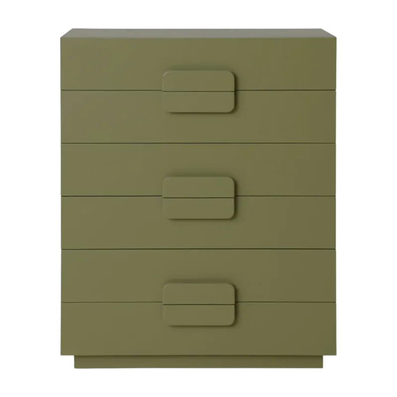 Armoire à tiroirs spacieuse vert armée HKLIVING