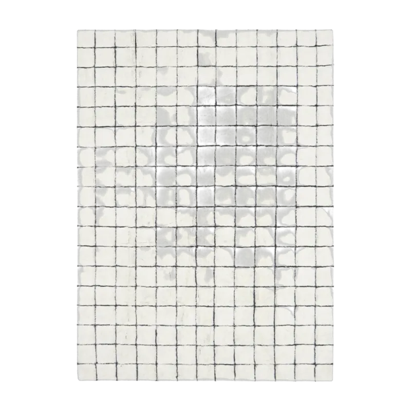 Tapis en laine blanc 170x240m Mosaic - Lorena Canals