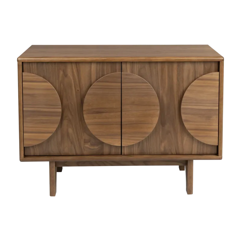 Buffet 2 portes en bois de noyer 40x82x58cm Groove - Zuiver