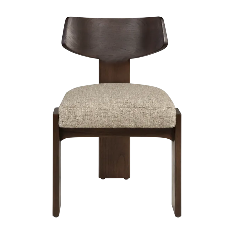 Chaise en bois et textile sable 54x81cm Sotho - Versmissen