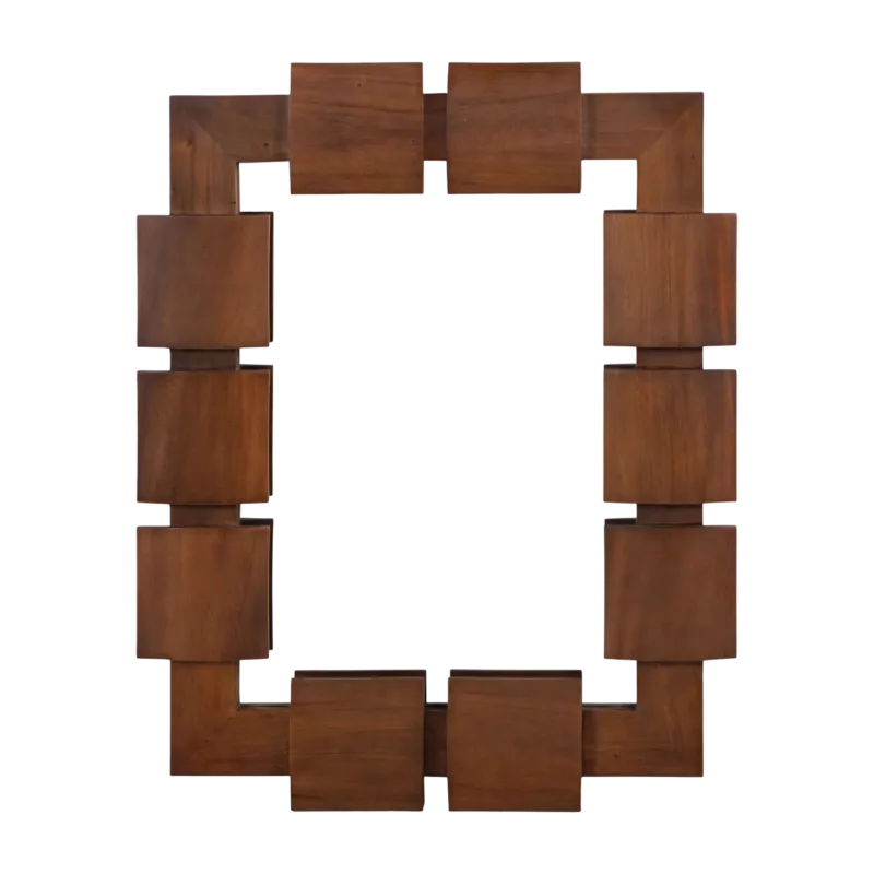 Miroir rectangulaire en bois de mahogany 68x84cm Raba - Versmissen