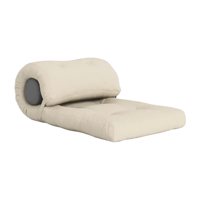 Fauteuil convertible d'extérieur en acrylique dralon beige 70x40cm Wrap Out - Karup Design