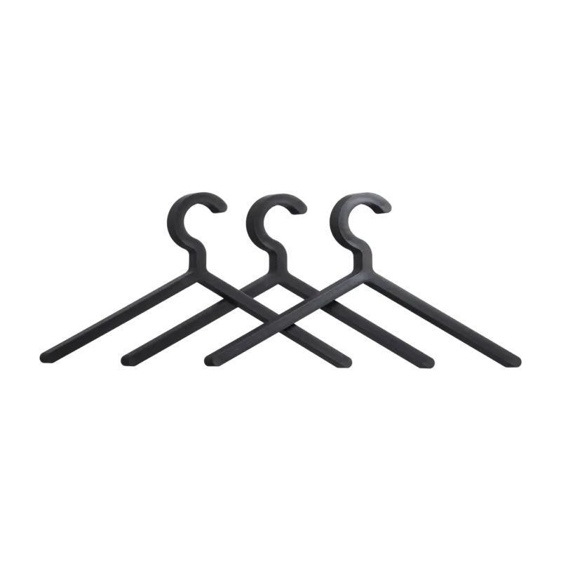 Lot de 3 cintres noirs Illusion - Woud