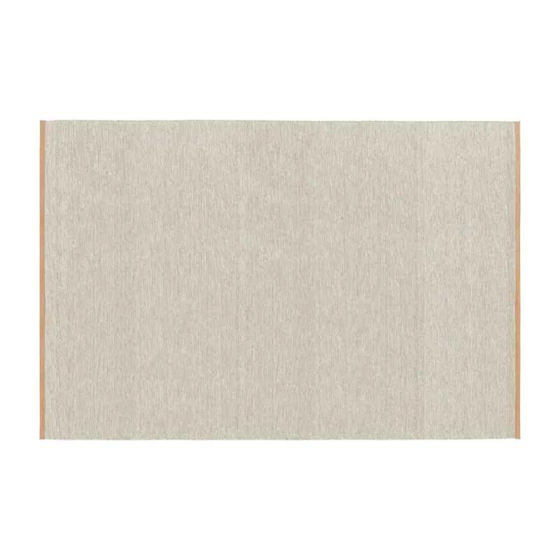 Tapis rectangulaire en laine beige et bordure en cuir 200x300cm Björk - Design House Stockholm